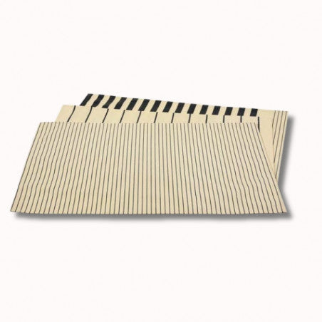 Set en toile enduite sauvelade ecru 47x35cm
