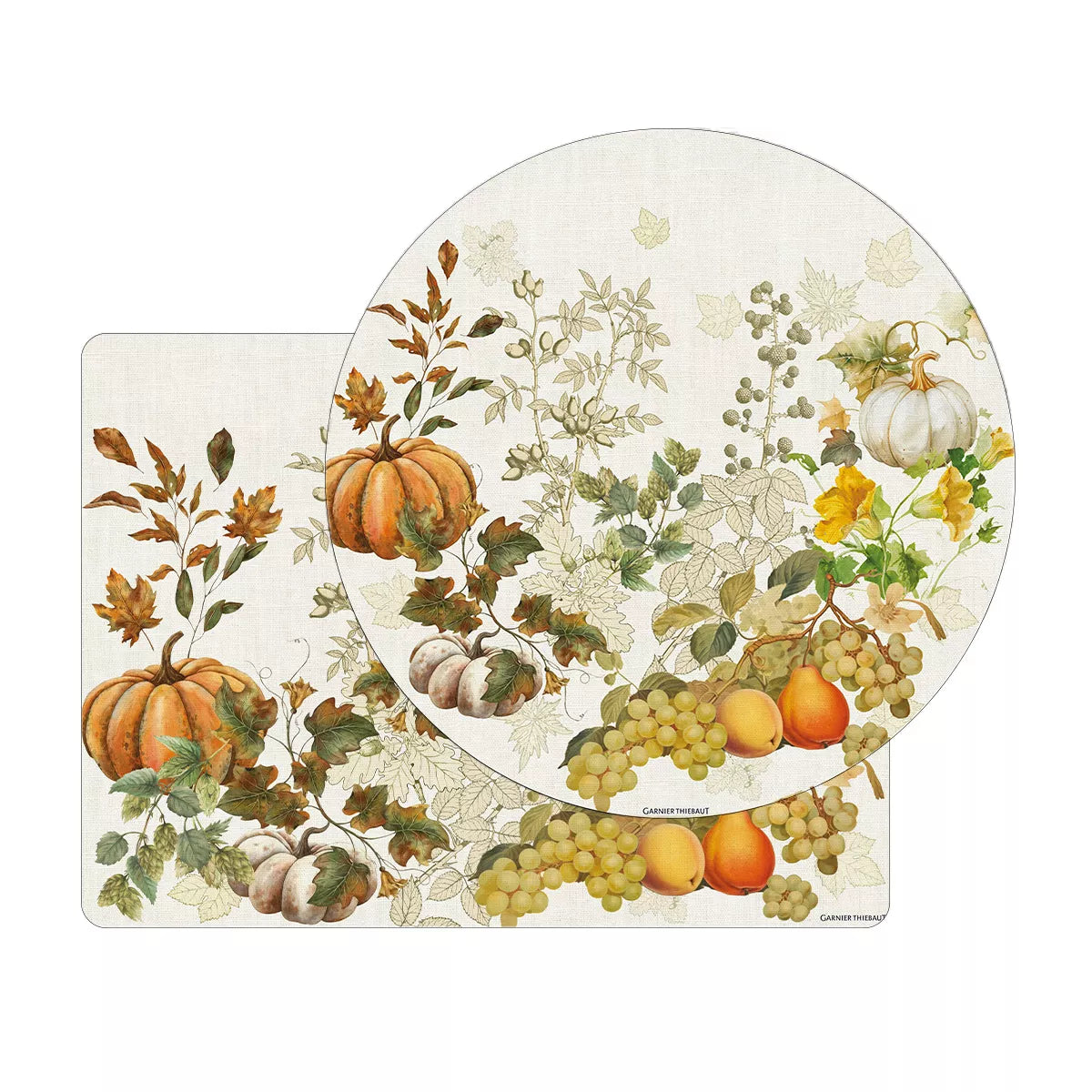 Set de table Délices d'Automne Potiron aux tons beige et orange