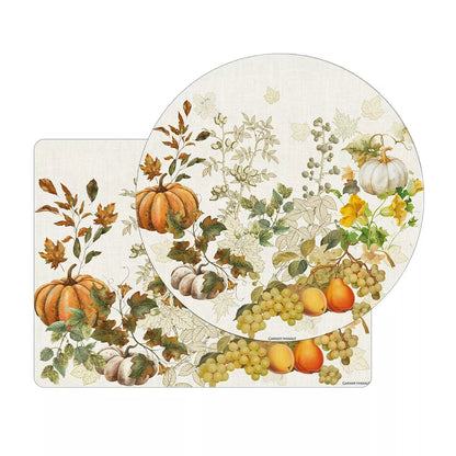 Set de table Délices d'Automne Potiron aux tons beige et orange