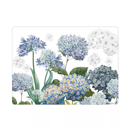 Set de table vinyle Jardin de bretagne bleu - Garnier-Thiebaut