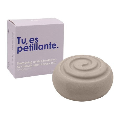 Shampoing solide Zéro déchet pour cheveux secs « Tu es pétillante » - Cookut