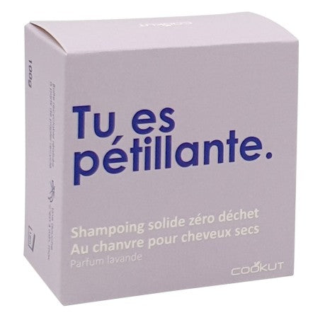 Shampoing solide Zéro déchet pour cheveux secs « Tu es pétillante » - Cookut