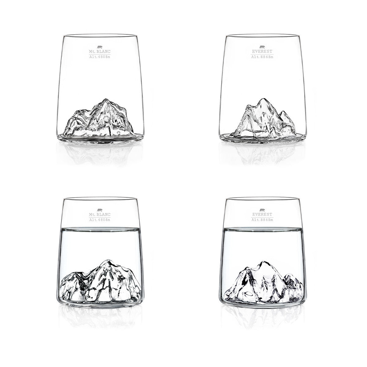 Coffret de 2 shooters Everest/Mont Blanc TOPOGRAPHIC - Alaskan Maker
