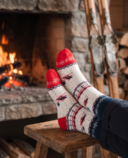 Chaussettes Skiløbern Skier Nordic Socks - Polar Star, motif intérieur
