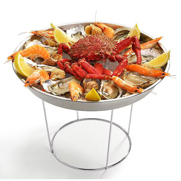 Support pour plateau de fruits de mer chromé 14 cm - Roger Orfèvre
