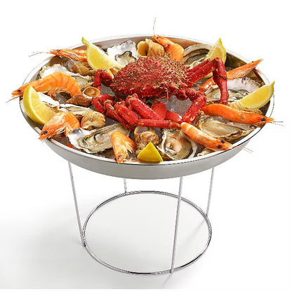 Support pour plateau de fruits de mer chromé 14 cm - Roger Orfèvre