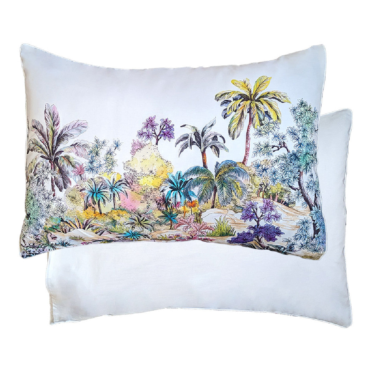 Taie d'oreiller Oasis blanc - Garnier-Thiebaut