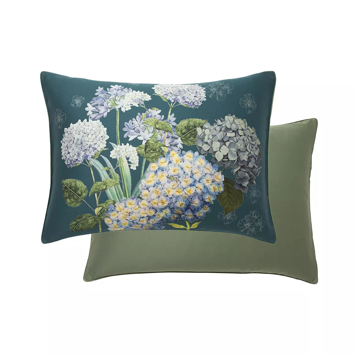Taie d'oreiller Maelys satin canard - Garnier-Thiebaut