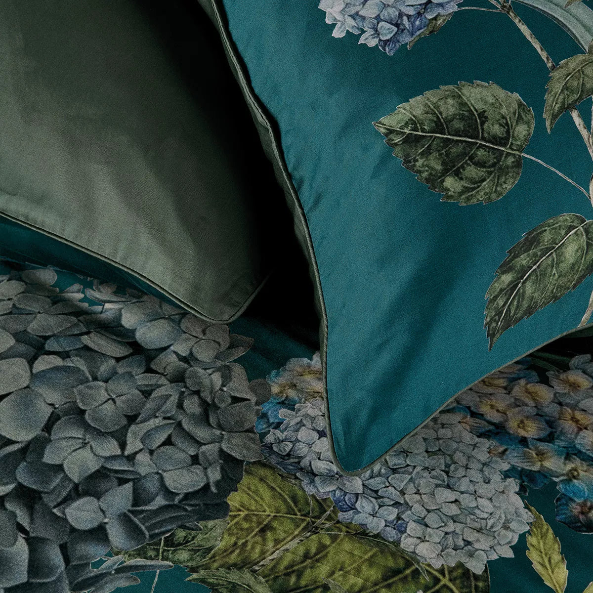Taie d'oreiller Maelys satin canard - Garnier-Thiebaut