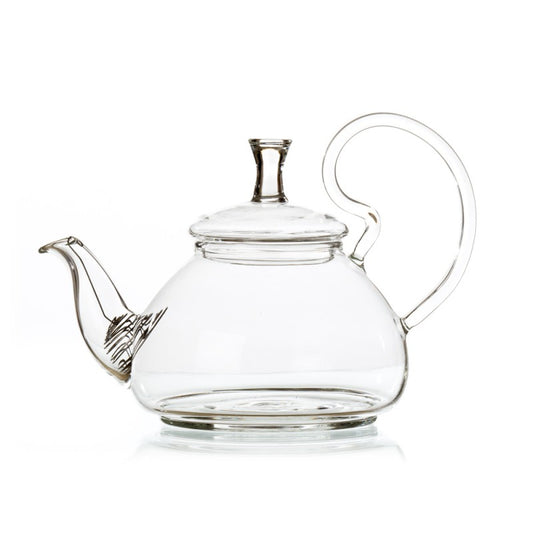 Théière en verre Nuage Dammann Frères - verre transparent et filtre métallique au bec