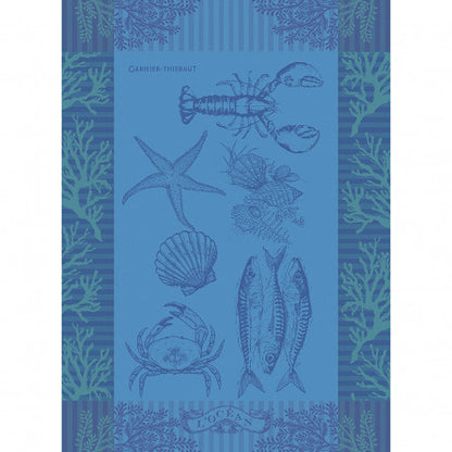 Torchon L'Océan bleu - Garnier-Thiebaut