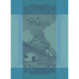 Torchon Paris Seine turquoise - Garnier-Thiebaut