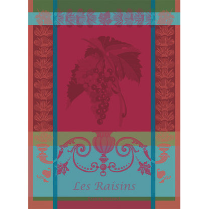 Torchon Les raisins lie de vin - Garnier-Thiebaut