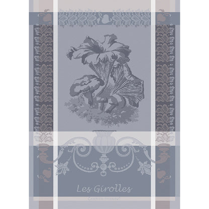 Torchon Les girolles anthracite - Garnier-Thiebaut