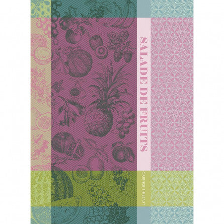 Torchon Salade de fruits fuchsia - Garnier-Thiebaut