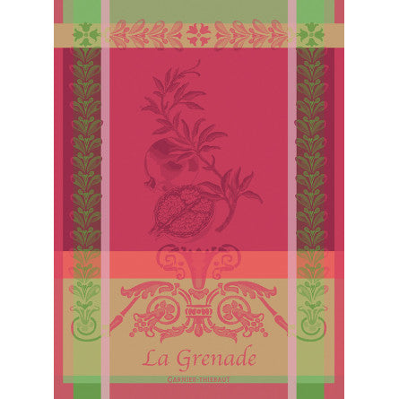 Torchon Grenade rose - Garnier-Thiebaut