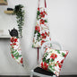 Torchon Mille Poinsettias blanc - Garnier-Thiebaut