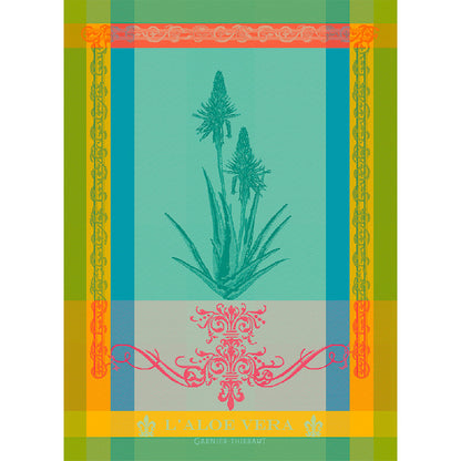 Torchon Aloe Vera vert - Garnier-Thiebaut