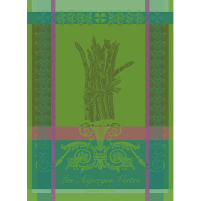 Torchon Asperges vertes gazon - Garnier-Thiebaut