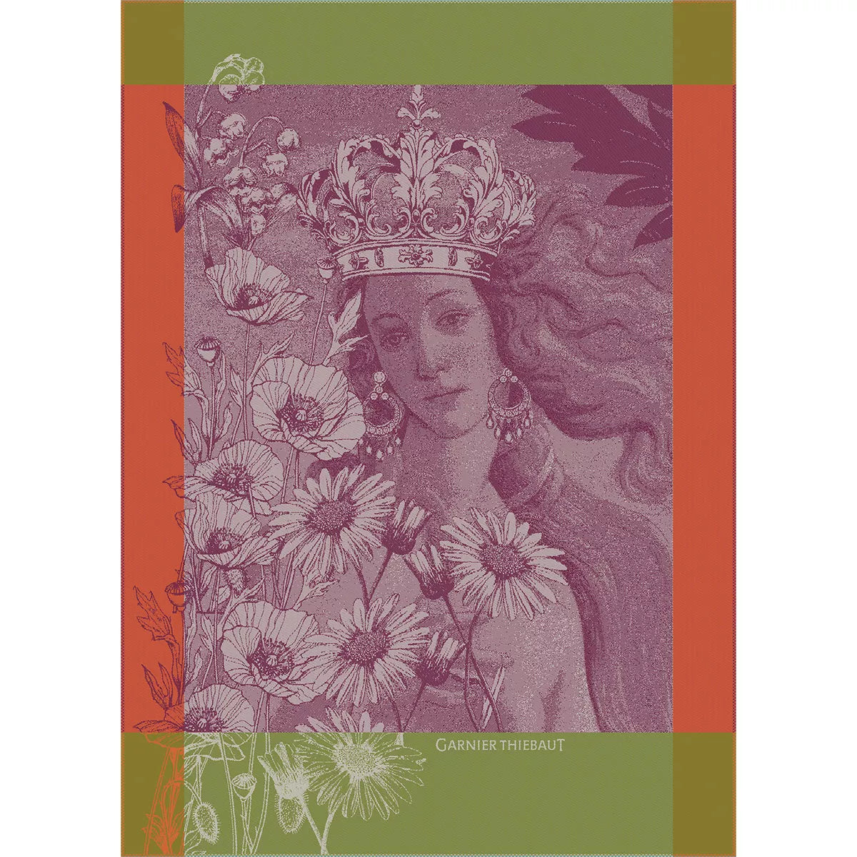 Torchon 56x78 - Venus Reine Coquelicot - Garnier Thiebaut