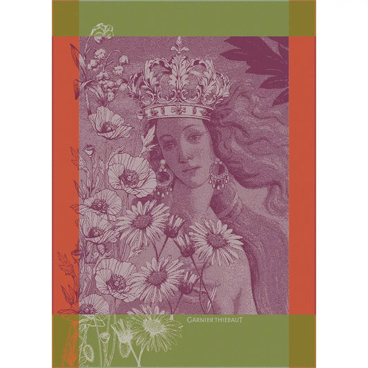 Torchon 56x78 - Venus Reine Coquelicot - Garnier Thiebaut