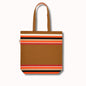 Tote bag Gaby Artiga Mauléon Vison - motif espadrille marron sur fond uni