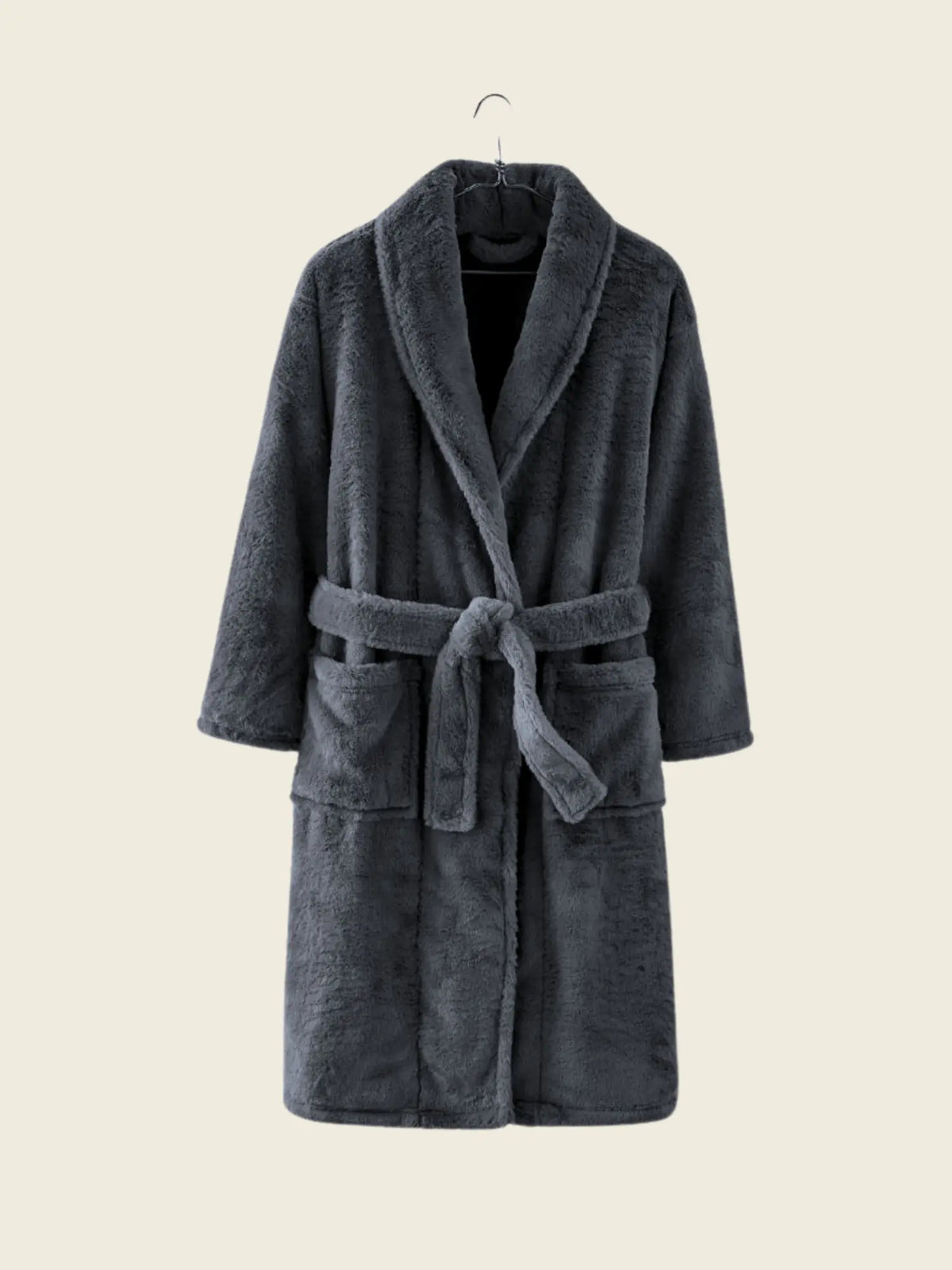 Peignoir hôtel fausse fourrure gris Waro - matière très douce
