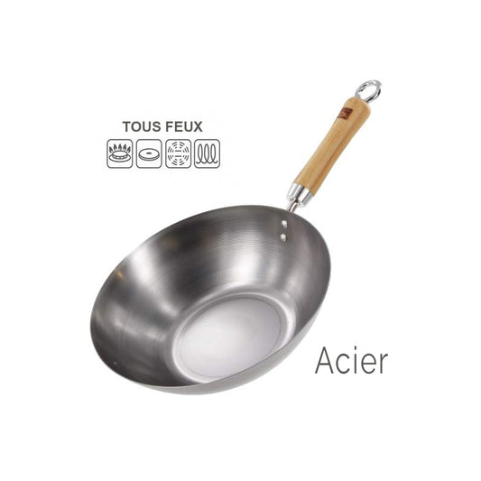 Wok Be a Wok Star! avec fond plat en tôle d'acier - Dexam