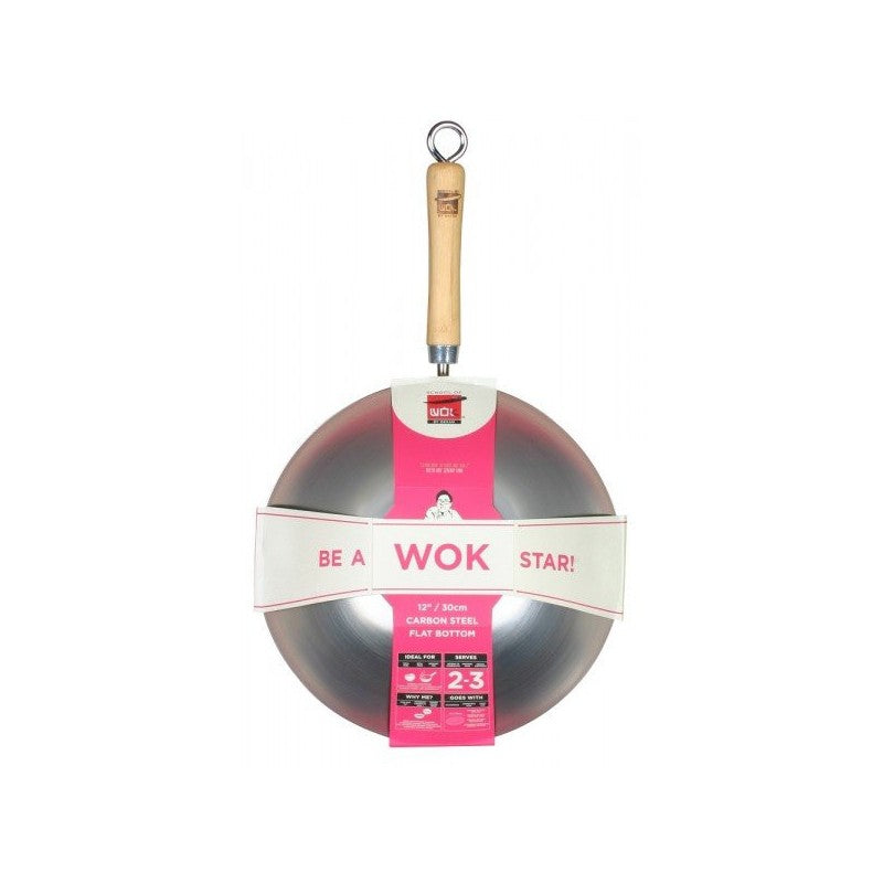Wok Be a Wok Star! avec fond plat en tôle d'acier - Dexam