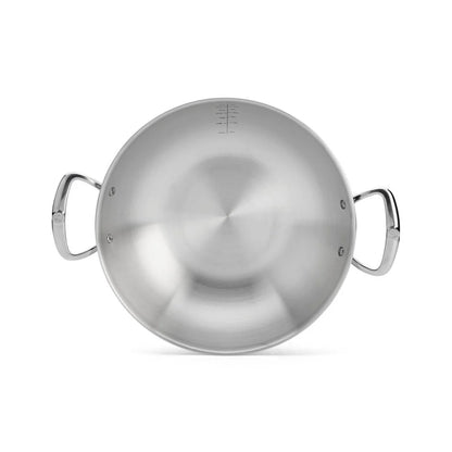 Wok inox multicouche AFFINITY Ø32cm avec anses - De Buyer