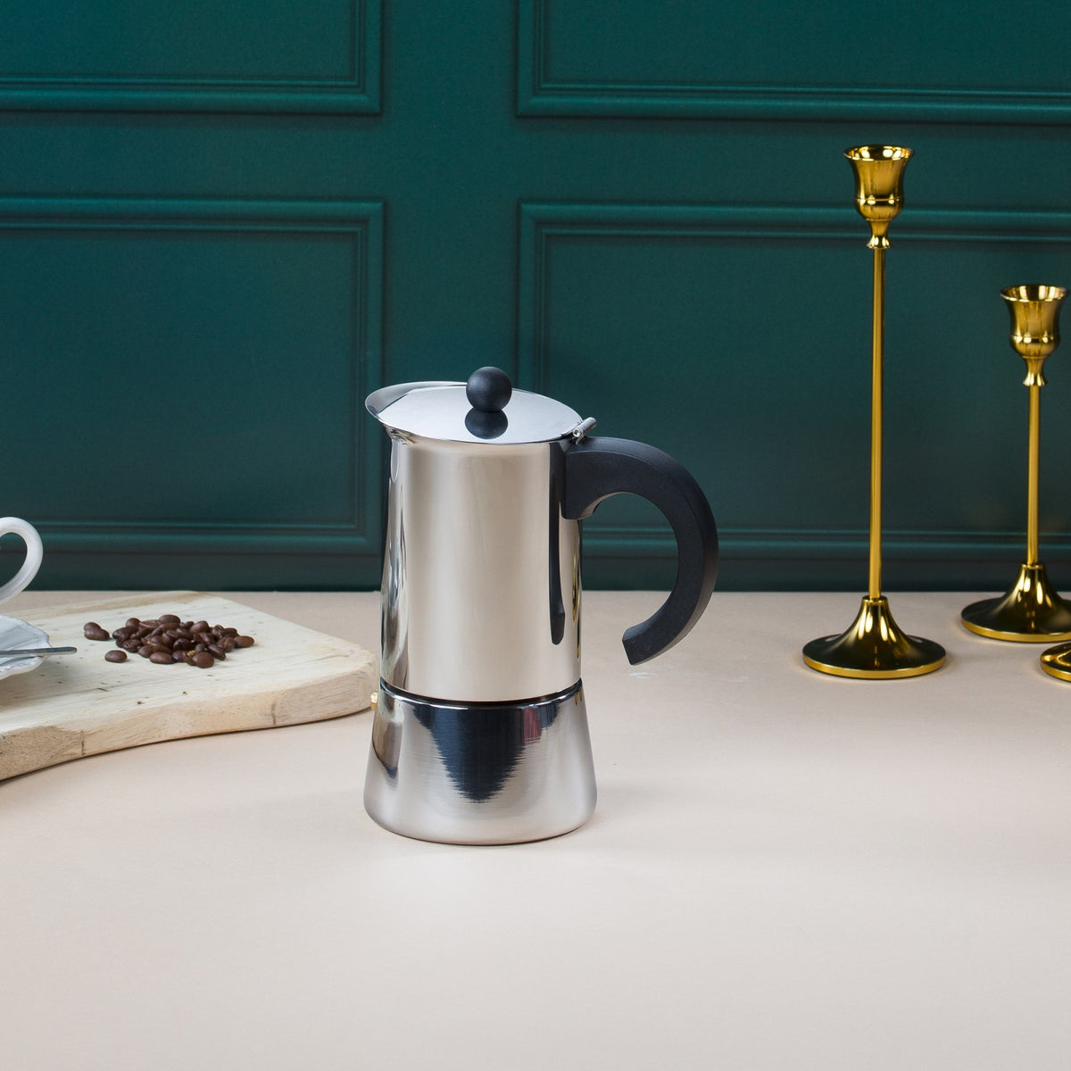 Cafetière italienne Adria en inox brillant Cristel