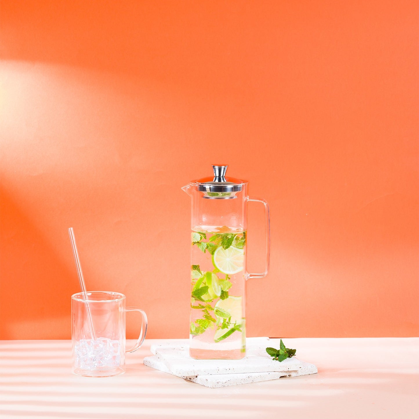 Long Island - théière en verre allongée avec filtre dévissable - Cristel