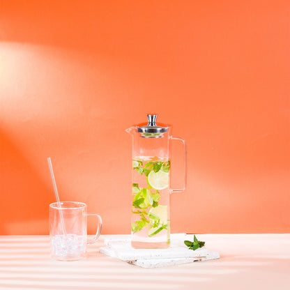 Long Island - théière en verre allongée avec filtre dévissable - Cristel