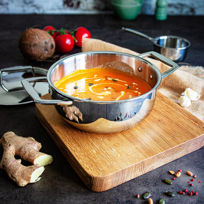 Faitout + couvercle tout inox Castel'pro - Cristel