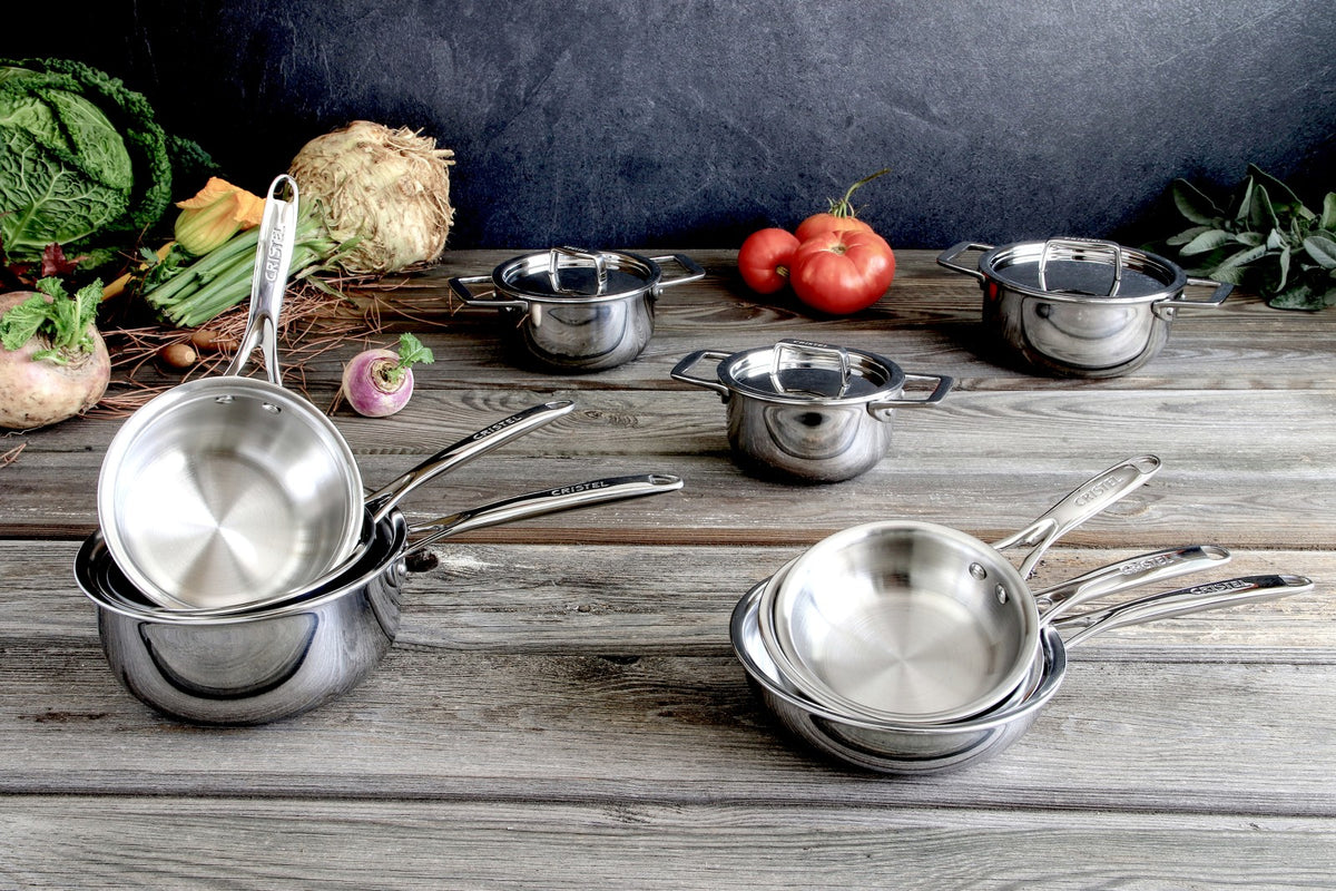 Mini casserole inox 3 ply Castel'Pro format compact