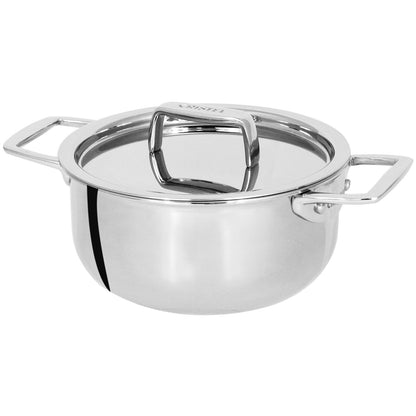 Faitout inox 5 ply Castel'Pro avec couvercle