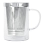 Mug en verre double paroi Verbena avec filtre inox