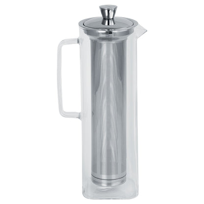 Long Island - théière en verre allongée avec filtre dévissable - Cristel