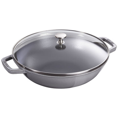 Wok avec couvercle en verre 30 cm 4,4 L - Staub