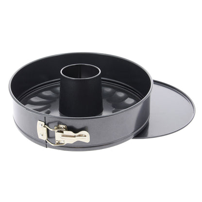 Moule à manqué / Savarin démontable 2 fonds, acier antiadhésif De Buyer - Acier revêtu PTFE, sans PFOA