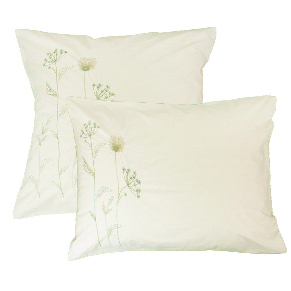 Taie d'oreiller Anae olive - Garnier-Thiebaut