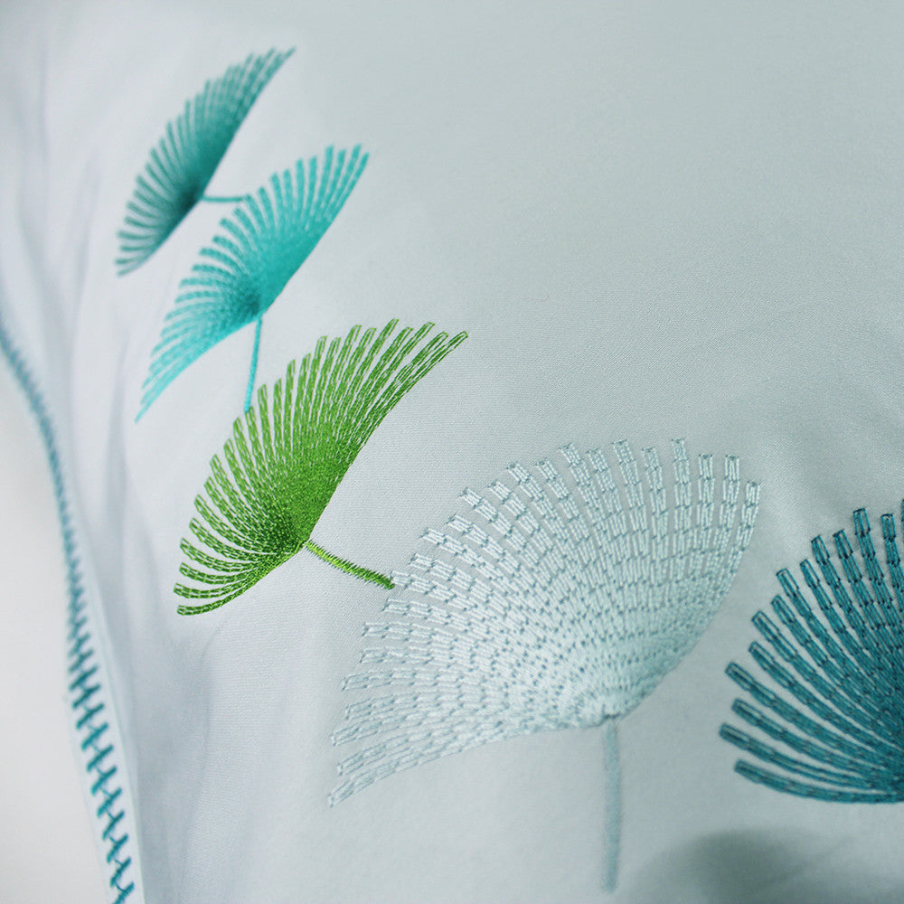 Taie d'oreiller Pistil aqua - Garnier-Thiebaut