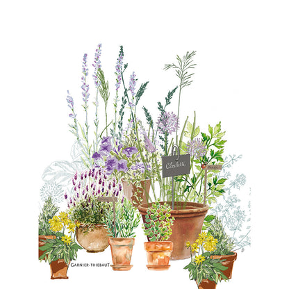 Torchon Jardin Aromatique Provence - Garnier-Thiebaut